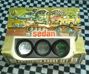 1970s, NOS 3 - Vintage Sedan 3 Gauge Set - Classic Mini Etc - Picture 1 of 5