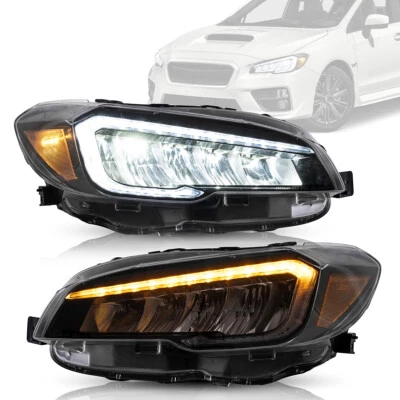 Faróis refletores LED VLAND para 2015-2021 Subaru WRX &STI com animação de inicialização - Imagem 1 de 4