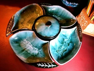 Vintage Mid Century Retro 1960's Canada Pottery 5 Pcs Serving Dip Dish Appetizer - Picture 1 of 12