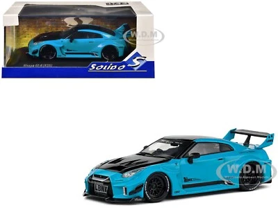 2019 NISSAN GT-R (R35) LB-SILHOUETTE WORKS RHD MIAMI BLUE 1/43 SOLIDO S4311209 - Image 1 of 3