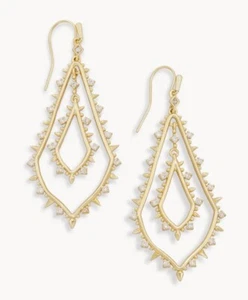 Kendra Scott Alice Drop Earrings in 14K Gold. MSRP $85 NWT - Picture 1 of 7