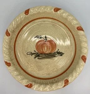 Vintage Rowe Keramik Orange Kürbis Kuchen Platte Backform 10,25" Herbst EUC - Bild 1 von 8