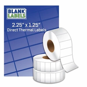 Labels 2.25 x 1.25 (2-1/4" x 1-1/4") Thermal Eltron Zebra (12 Roll 12000 Labels) - Picture 1 of 2