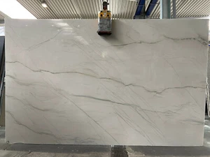 Calacatta Abdeckung Tischplatte Natursteinplatte Steinplatte Marmor weiss - Bild 1 von 1