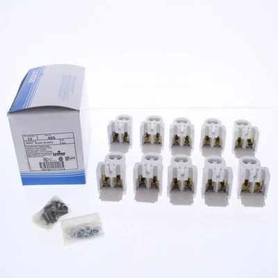 Leviton 465 High Output T8 T12 Fixed Fluorescent Lampholder Horizontal 10pcs - Image 1 of 4