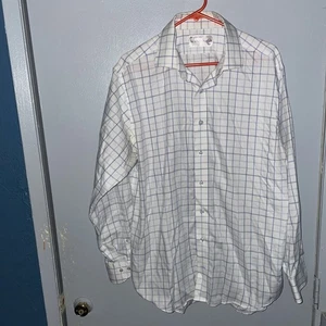 LORENZO UOMO Men's "The Perfect Fashion Shirt" White Button Up 17 34/35 X - Picture 1 of 12