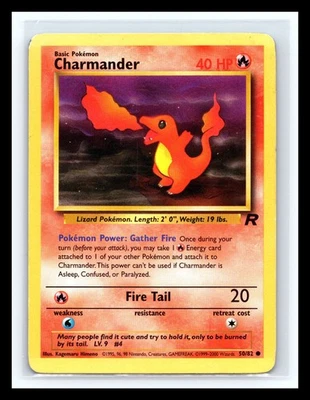 💥 Charmander Non Holo WOTC Pokemon Card 50/82 Rocket Set 1999 Foto 1 de 2