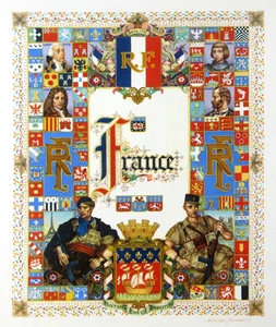 France Republic Decorative Historical Print Arthur Szyk Title Page Book Plate - Picture 1 of 8