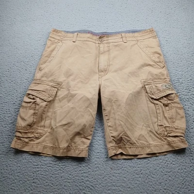 Pantalones Cortos UnionBay Para Hombre 38 Caqui Beige Frente Plano Chino Bolsillos de Carga Informales Foto 1 de 4