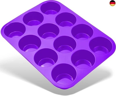 Belmalia Große Muffinform für 12 Silikonformen, antihaftbeschichtet, Backform f - Bild 1 von 4