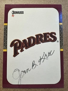 JOAN KROC 1987 Donruss Opening Day #262 Autographed SIGNED Card San Diego Padres - Picture 1 of 3