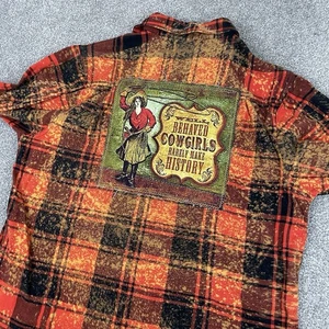 Angry Minnow Flanella Co.  Camicia Uomo L Splatter Plaid "Cowgirl Ben Comportate" - Foto 1 di 10