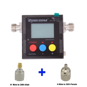 SURECOM SW102 SWR Meter & Frequency Counter N-J Type SL16 Adapter Watt Tester - Picture 1 of 15