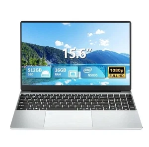 Laptop, 16 GB 512 GB SSD-Notebook, 15,6 Zoll mit Quad-Core-Celeron-N5095 - Bild 1 von 1