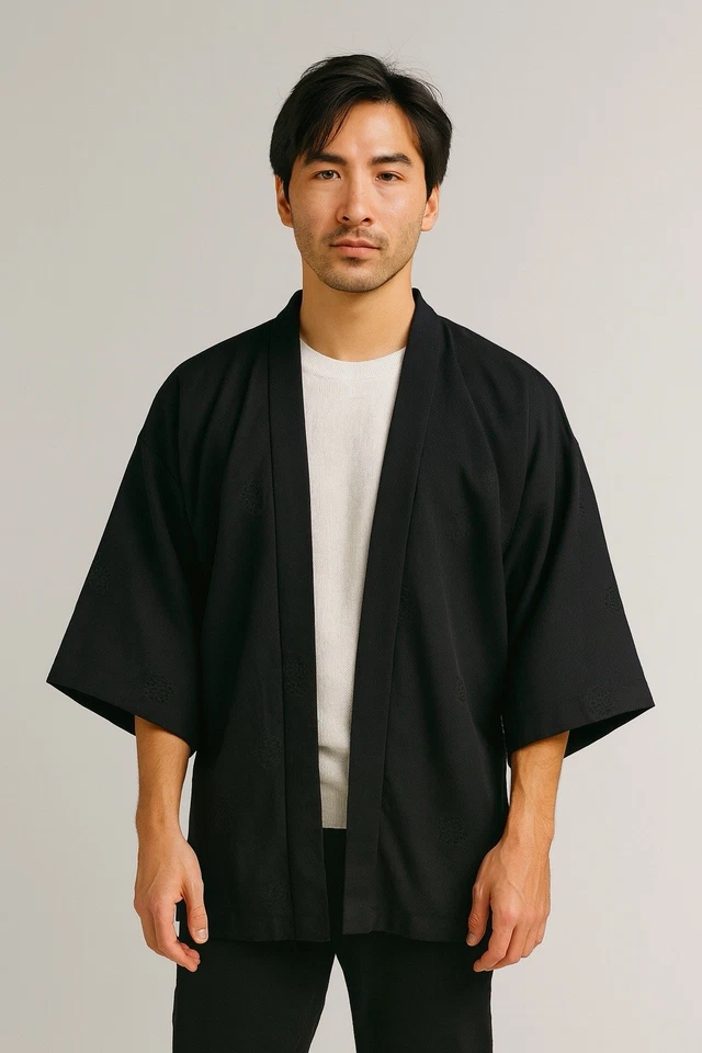 Authentic Vintage Japanese Kimono Men's/Women's Robe Yukata Japan Silk Crepe OS - Image 1 of 4