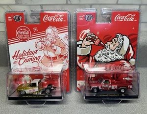 M2 Machines 2025 CHRISTMAS 1976 GMC Sierra Grande 1973 Chevorlet Coca-Cola Set - Picture 1 of 1
