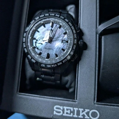 Reloj Seiko Astron SBXB091 GPS Radio Solar Negro Titanio Edición Limitada Sin Usar Foto 1 de 4