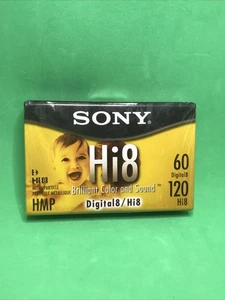 Sony Hi8 60min Digital 8 120min Hi8 HMP Camcorder Cassette Tape Sealed P6120HMPL - Picture 1 of 5