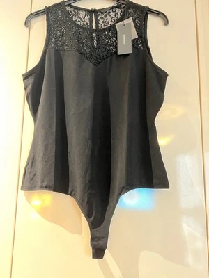 Alberta Body Suit Vero Moda EUR L/14 Black with Lace, Sweetheart Neckline - Image 1 of 4