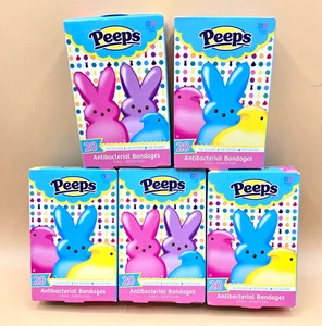 5 Boxes PEEPS Antibacterial Adhesive Bandages 20ct Per Box, 100 Total BRAND NEW - Picture 1 of 6