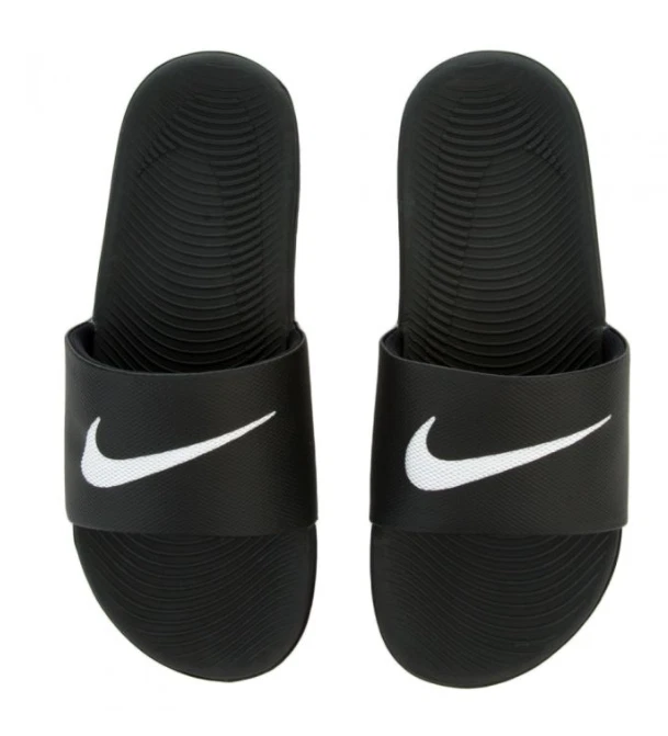 Sandalias para niños Nike Kawa Slide (GS/PS) negras 819352-001 cómodas sin cordones | 13C Foto 1 de 4