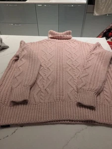 Super Dry Women's Pink Cable Jumper - Picture 1 of 7