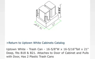 Новый запечатанный Forevermark TCR-P21 двойной мусорный бак шкаф мусорный бак выдвижной - Изображение 1 из 2