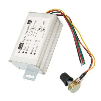 DC 9V 60V 20A Pulse Width Modulator PWM DC Motor Speed Governor Controller PLC - Image 1 of 3