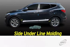 Side Under Line Molding Skirt Chrome 5-Seat D-033 for Hyundai Santa Fe 2013~2018 - Picture 1 of 11