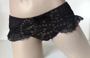 Bragas cortas bonitas negras transparentes con volantes 2XL UK 18  - Imagen 1 de 9