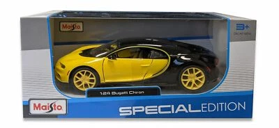 Maisto 31514 - Model Car - Bugatti Chiron (Black-Yellow, Scale 1:24) Car - Image 1 of 2