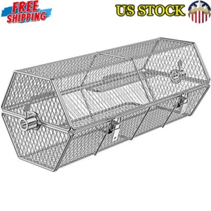 Edelstahl Drehspieß Grillkorb US-Patent BBQ Zubehör 1/2" Spießstangen - Bild 1 von 7