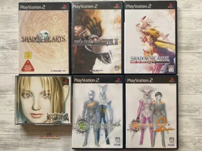 SONY PS 1 2 Koudelka & Shadow Hearts 1  2 & New World & Digital Devil Saga set - Image 1 of 4