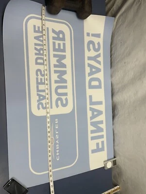 "Raro Chrysler Summer Sales Drive Últimos Días Ventana Adhesiva 36x24"" de colección sin usar" Foto 1 de 2