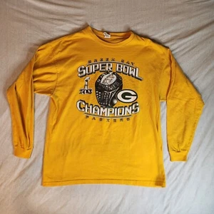 2011 Super Bowl XLV Champions Green Bay Packers Long Sleeve Tshirt XL - Picture 1 of 3
