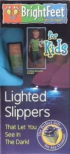 BRIGHT FEET LIGHTED SLIPPERS FOR KIDS BLUE MEDIUM 12-1 - Picture 1 of 1