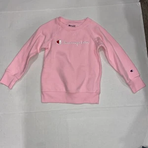 Champion Crew Neck Pink Sweatshirt Girls Size Small - Picture 1 of 7