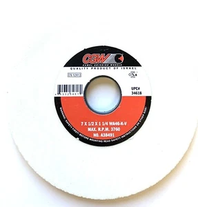 7" x 1/2" x 1-1/4" 46K WHITE A/O SURFACE GRINDING WHEEL - WHITE- CGW 34618 - Picture 1 of 6