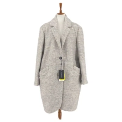 Abrigo Chaqueta Gris Marc New York Boucle Gris Mezcla Lana Talla 18W Foto 1 de 4