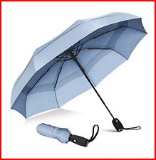 Repel Umbrella Windproof Double Vented Travel Umbrella with Teflon Coating Slate