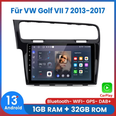 Für VW Golf VII 7 2013-2017 Carplay Android 13 Autoradio GPS NAVI SWC BT FM DAB+ - Bild 1 von 4