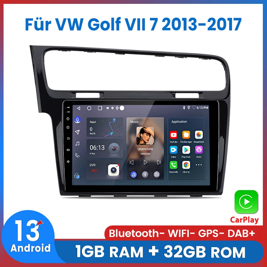 Für VW Golf VII 7 2013-2017 Carplay Android 13 Autoradio GPS NAVI SWC BT FM DAB+ - Bild 1 von 4