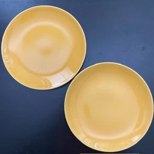 Set of 2 Homer Laughlin Rhythm 7" Plate (F52N4) | Yellow Vintage Mid Century - Picture 1 of 7