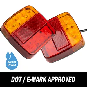2x Rear Submersible Trailer Lights Tail Lamp Boat Truck Marker License Plate_Led - Picture 1 of 7