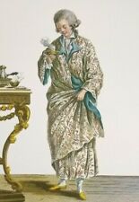 Art Print Rococo Court Dress Panniers Fashion Plate 1780 Male Model Chamber Robe