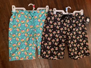 Hurley Board Shorts Rainbow Palm Tree AOP tavola da bagno corta taglia varie - Foto 1 di 9