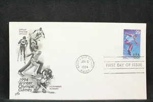 USPS FDC #2807 1994 29c Winter Olympics Alpine Skiing ArtCraft ST858 - Picture 1 of 3
