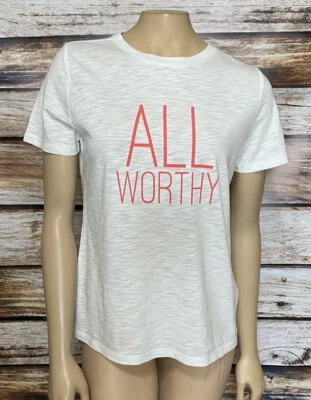 All Worthy Hunter McGrady T-shirt Slub Knit White XS NWOT - Image 1 of 4