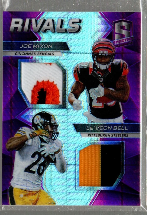 2017 Panini Spectra Rivals Jerseys Neon Pink #8 Joe Mixon Le'Veon Bell Jersey /7 - Image 1 of 1