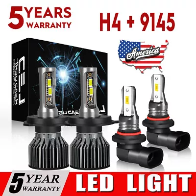 SHENKENUO For Toyota Tundra 2000-2006 Combo CSP LED Headlight Hi/Low+Fog Light Bulbs 6500K